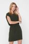 ONLY jurk ONLMARIANA van gerecycled polyester donkergroen - Thumbnail 1