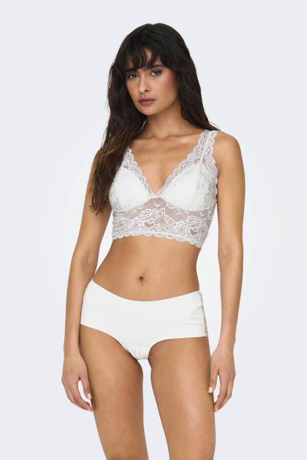 Only Witte Mouwloze Top met Lage V-Hals White Dames