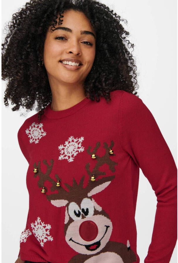 Only Gebreide trui ONLXMAS BELL L S PULLOVER EX KNT