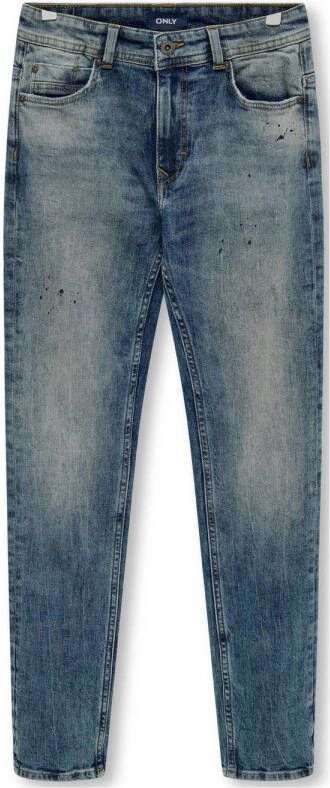 Only KIDS BOY slim fit jeans KOBMATT medium blue denim Blauw Jongens Stretchdenim 128