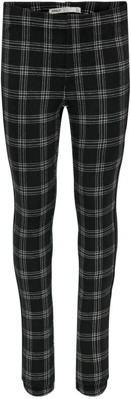 Only KIDS GIRL geruite legging KOGSOLANGE zwart Meisjes Stretchkatoen Ruit 164