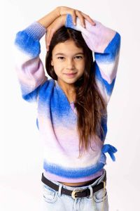 ONLY KIDS GIRL gestreept vest KOGRAIN blauw wit lila