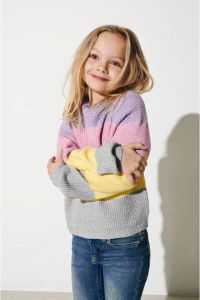 ONLY KIDS GIRL gestreepte trui KOGSANDY paars roze geel