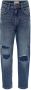 Only KIDS GIRL high waist mom jeans KOGCALLA medium blue denim Blauw 164 - Thumbnail 1