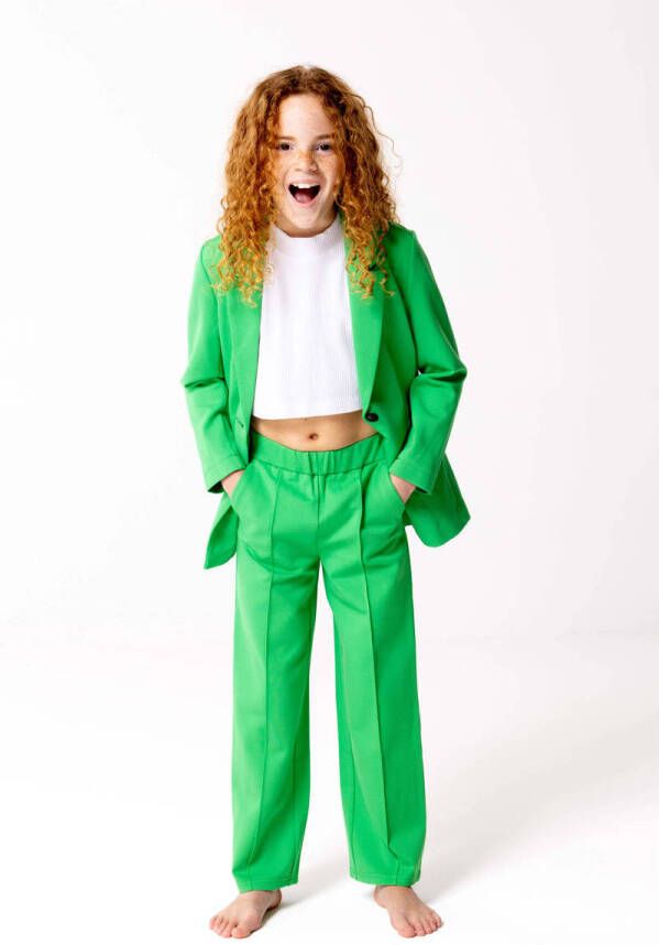 ONLY KIDS GIRL loose fit broek KOGPOPTRASH-SUKI groen