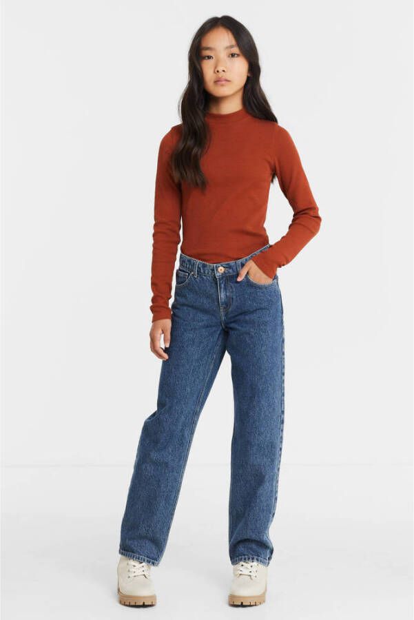 Only KIDS GIRL straight fit jeans KONMEGAN medium blue denim Blauw Meisjes Stretchdenim 152
