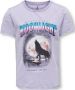 Only KIDS GIRL T-shirt KOGLUCY met printopdruk lila Paars Meisjes Katoen Ronde hals 110 116 - Thumbnail 1