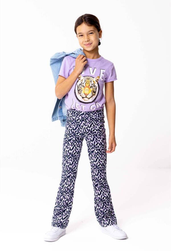 ONLY KIDS GIRL T-shirt KOGLUCY met printopdruk lila