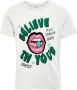 ONLY KIDS GIRL T-shirt KOGLUCY met printopdruk wit groen roze - Thumbnail 1