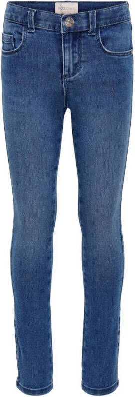 Only KIDS high waist skinny jeans KONROYAL met biologisch katoen stonewashed Blauw Meisjes Katoen (biologisch) 128