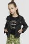 Only KIDS imitatieleren bikerjack KONFREYA zwart Jas Meisjes Imitatieleer Reverskraag 116 - Thumbnail 1