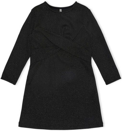 ONLY KIDS MINI A-lijn jurk KMGNEW met glitters zwart