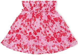 ONLY KIDS MINI gebloemde rok KMGISABELLA-METTE roze rood
