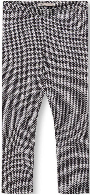 ONLY KIDS MINI geruite legging KMGNOELLE bruin wit zwart
