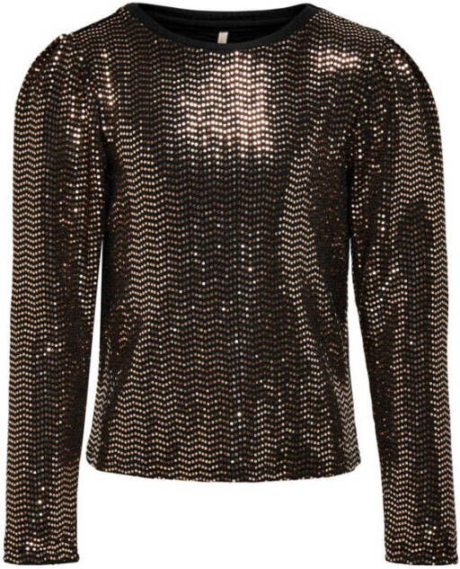 ONLY KIDS top KONJANE met pailletten zwart