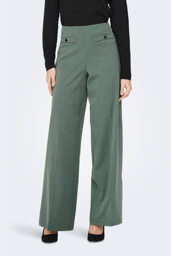 ONLY LA STRADA UNICA by high waist loose fit pantalon LSUWAVE groen