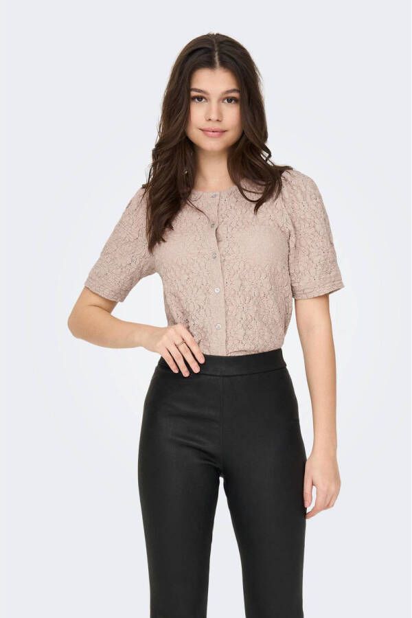 ONLY LA STRADA UNICA by top LSUPARIS met textuur beige