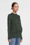 ONLY MATERNITY gebloemde zwangerschapstop OLMPELLA zwart groen Dames Polyester Opstaande kraag XXL - Thumbnail 1