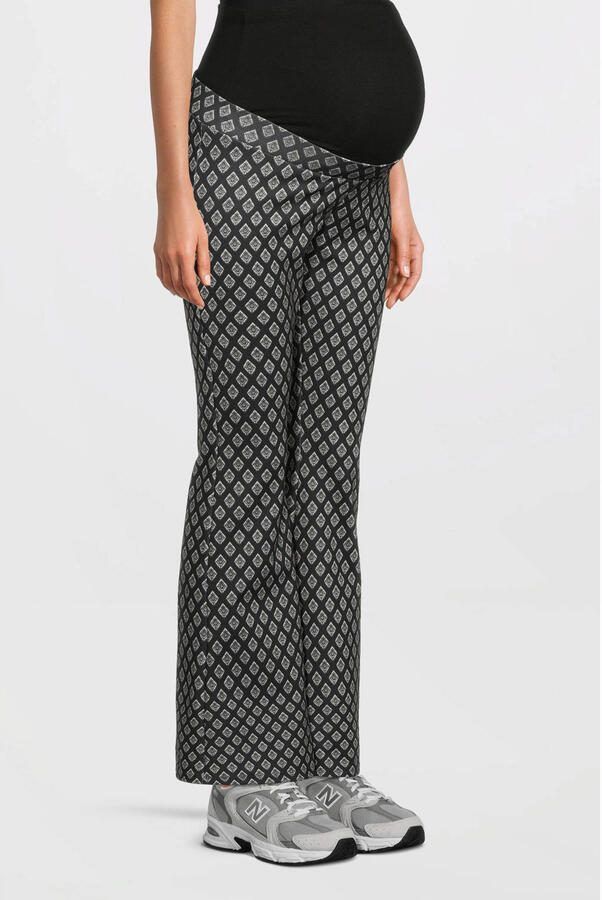 ONLY MATERNITY flared fit zwangerschapsbroek OLMESRA zwart grijs - Foto 3