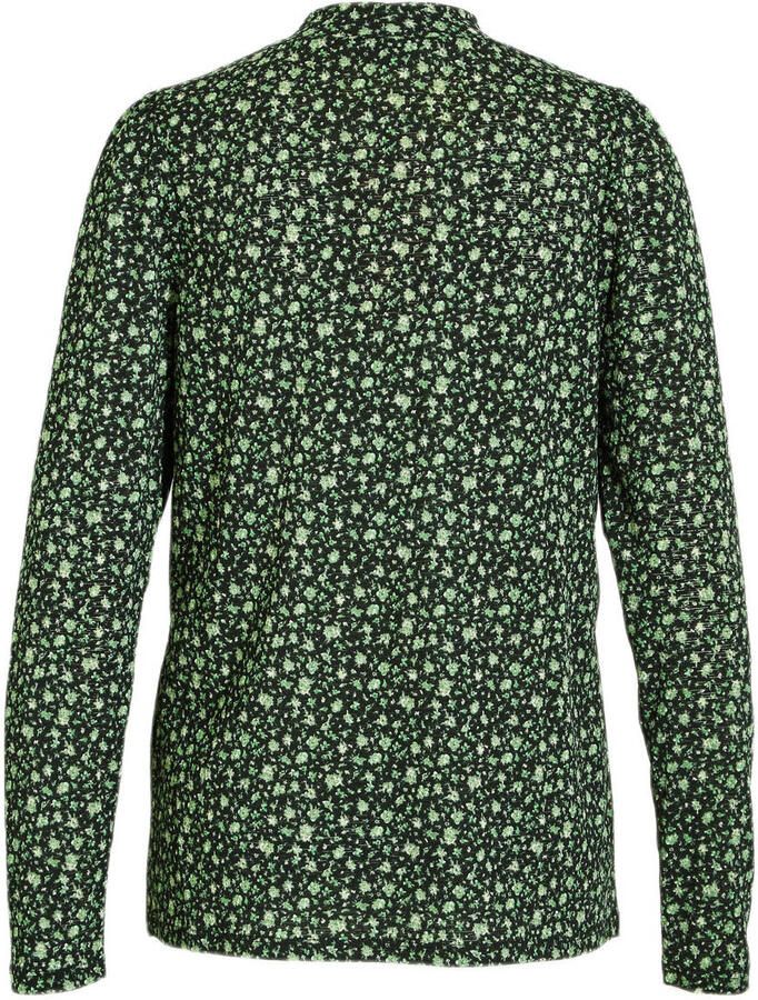 ONLY MATERNITY gebloemde zwangerschapstop OLMPELLA zwart groen Dames Polyester Opstaande kraag XXL
