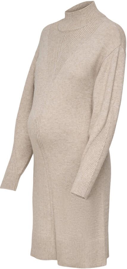 ONLY MATERNITY gebreide zwangerschapscoljurk beige