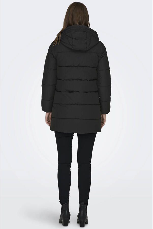 ONLY MATERNITY gewatteerde zwangerschapsjas winter OLMNEWDOLLY zwart Dames Polyester Capuchon XXL - Foto 2
