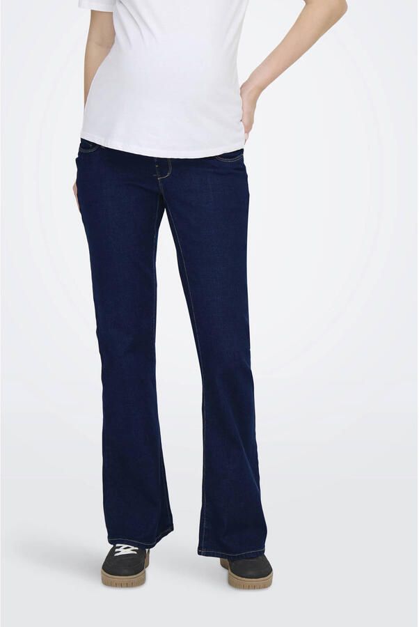 ONLY MATERNITY high waist zwangerschaps flared jeans dark blue denim - Foto 4