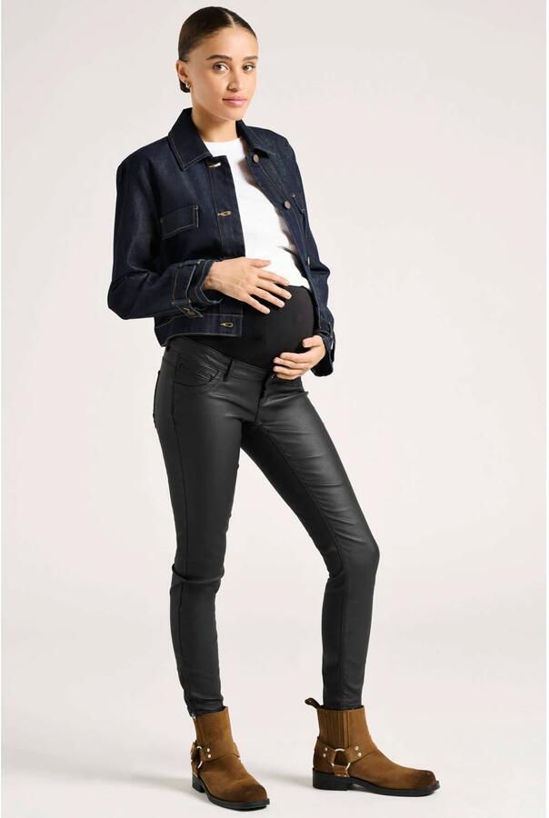 ONLY MATERNITY low waist skinny zwangerschapsjeans OLMKENDELL zwart Dames Viscose XL-32 - Foto 2