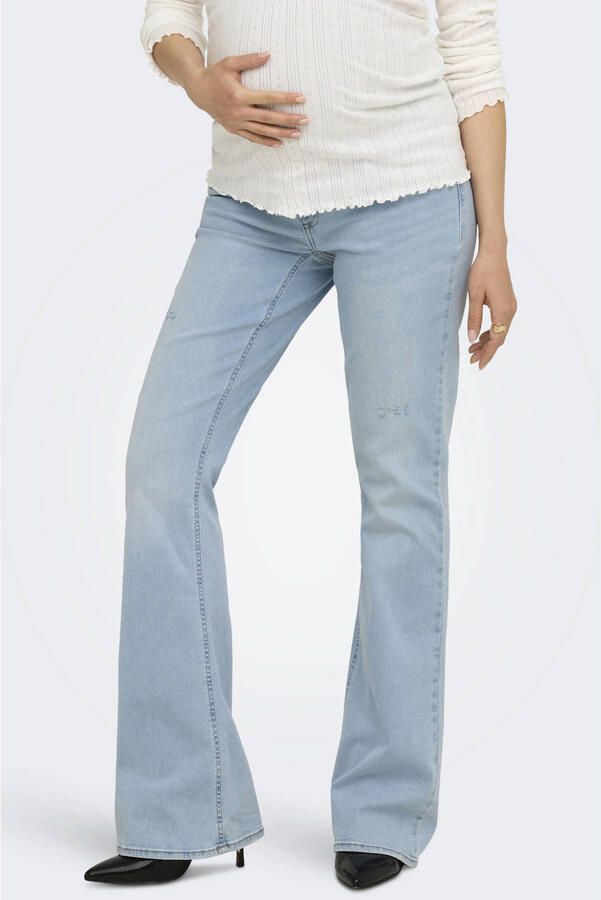 ONLY MATERNITY Olmblush high waist zwangerschaps flared jeans light blue denim - Foto 2