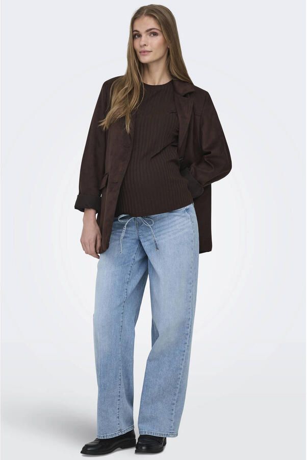 ONLY MATERNITY OLMGIANNA high waist zwangerschaps straight leg jeans light blue denim - Foto 3