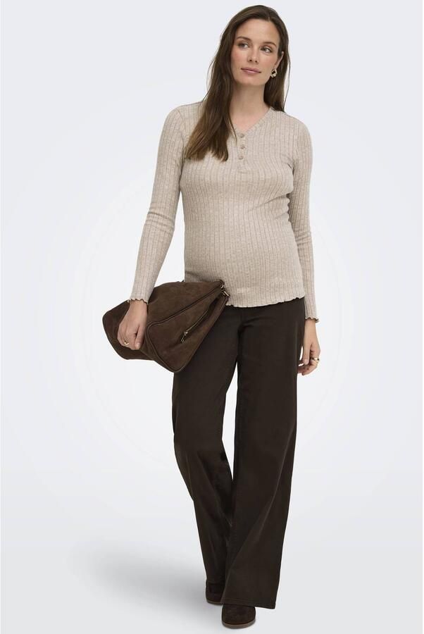 ONLY MATERNITY Olmmadison high waist wide leg zwangerschapsjeans donkerbruin Dames Denim maat XXL-32 - Foto 2