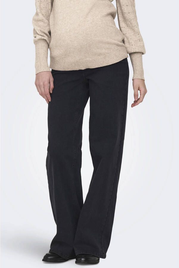 ONLY MATERNITY OLMMADISON zwangerschaps wide leg jeans zwart