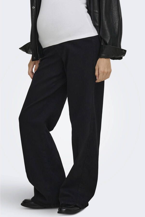 ONLY MATERNITY OLMSNOW zwangerschaps wide leg jeans zwart