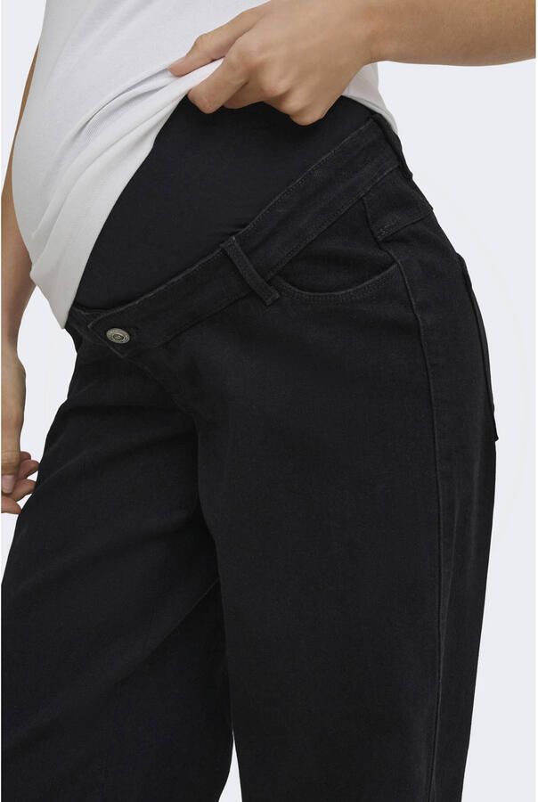 ONLY MATERNITY OLMSNOW zwangerschaps wide leg jeans zwart - Foto 2