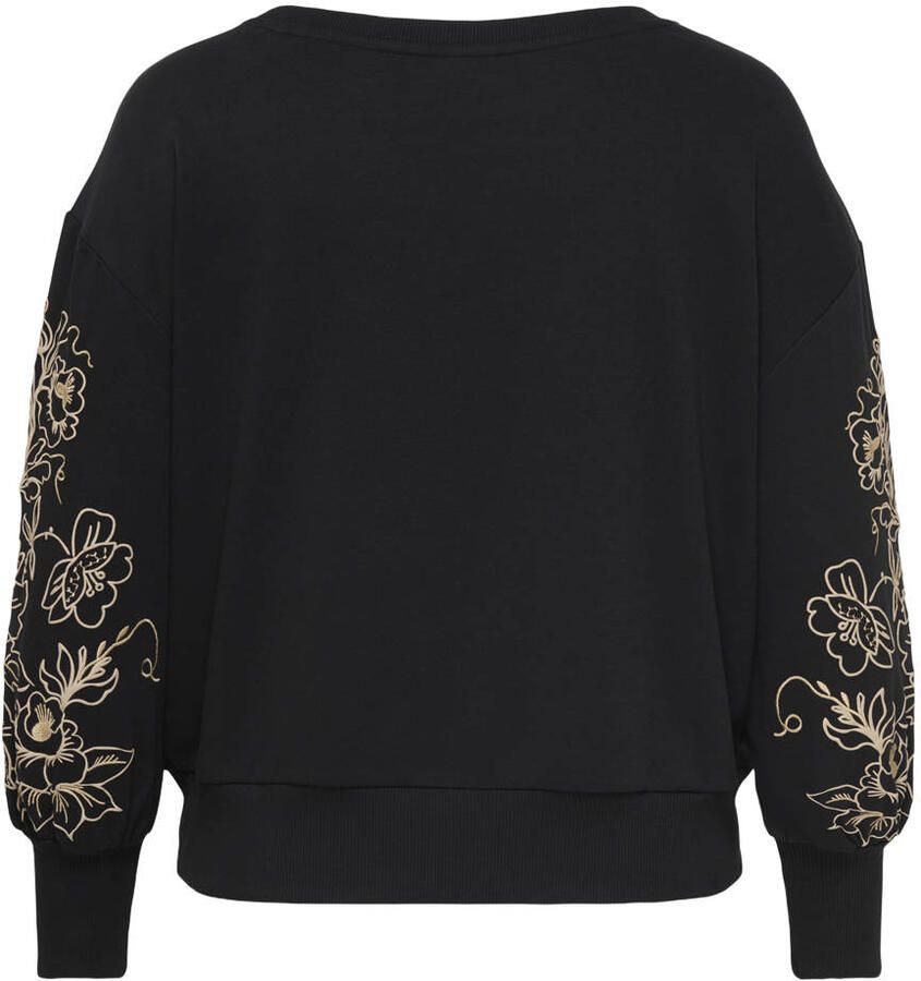 ONLY MATERNITY rechtvallende zwangerschapssweater met print Trui Zwart maat XXL