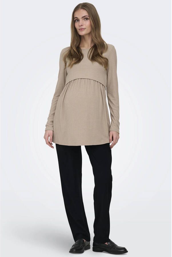 ONLY MATERNITY regular high waist zwangerschaps casual broek zwart - Foto 3
