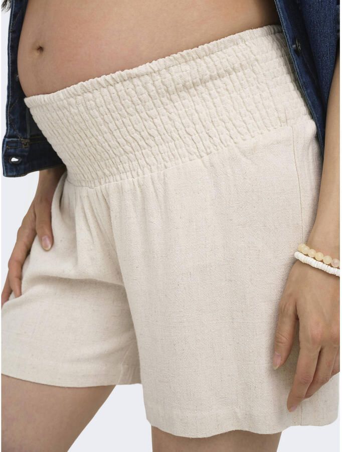 ONLY MATERNITY regular high waist zwangerschaps casual short ecru - Foto 2