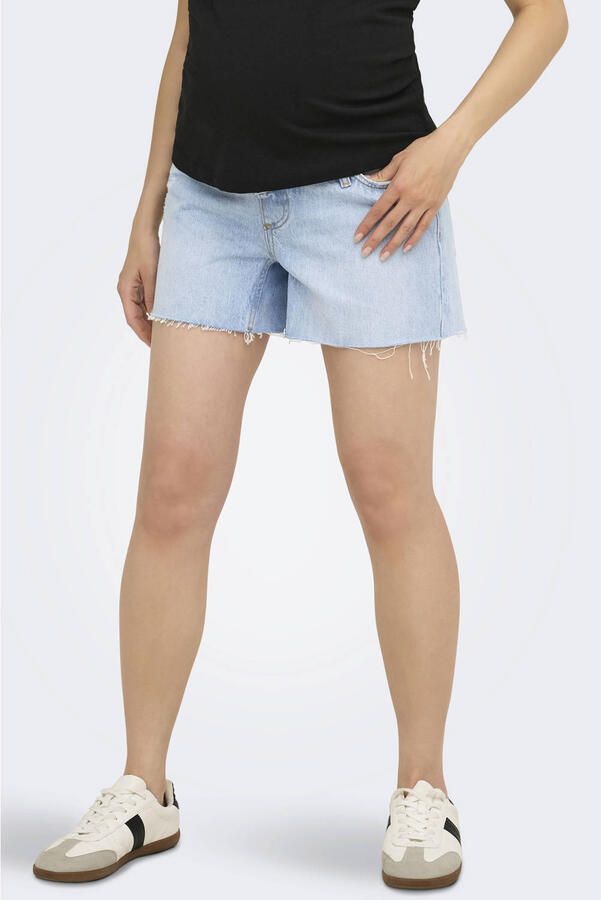 ONLY MATERNITY regular zwangerschaps short light blue denim