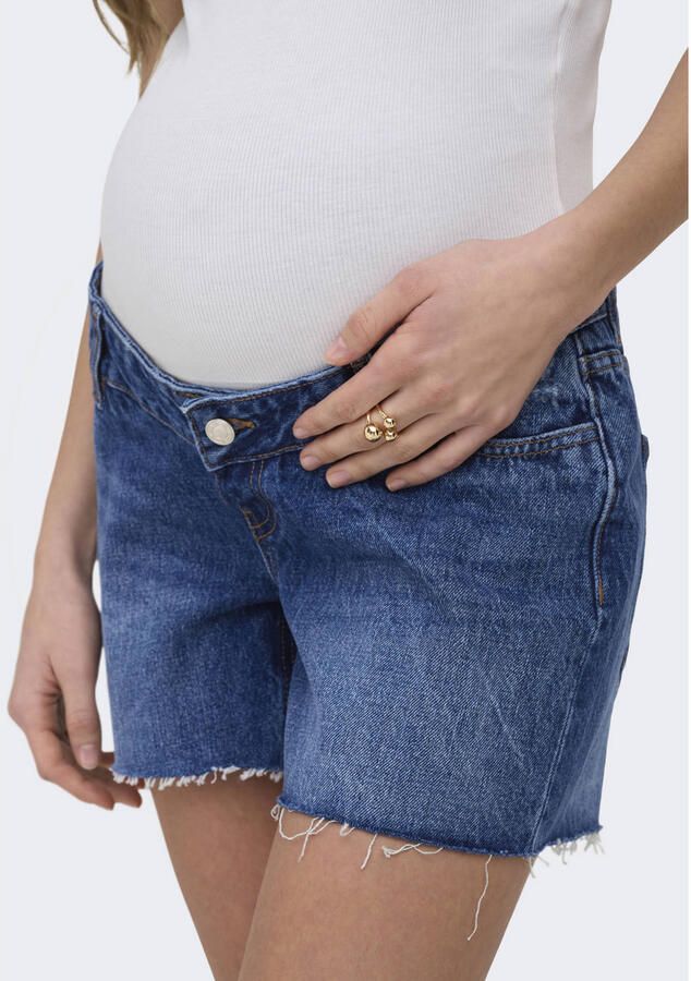 ONLY MATERNITY regular zwangerschaps short medium blue denim - Foto 2