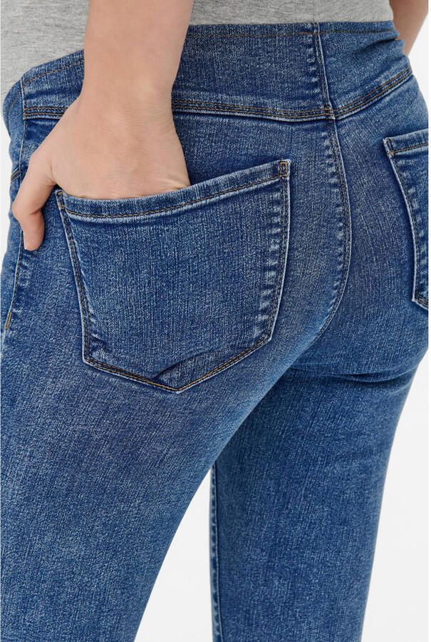ONLY MATERNITY skinny zwangerschapsjeans OLMRAIN stonewashed Blauw Dames Viscose XL-32