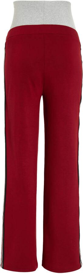 ONLY MATERNITY straight regular waist zwangerschaps casual broek donkerrood - Foto 4