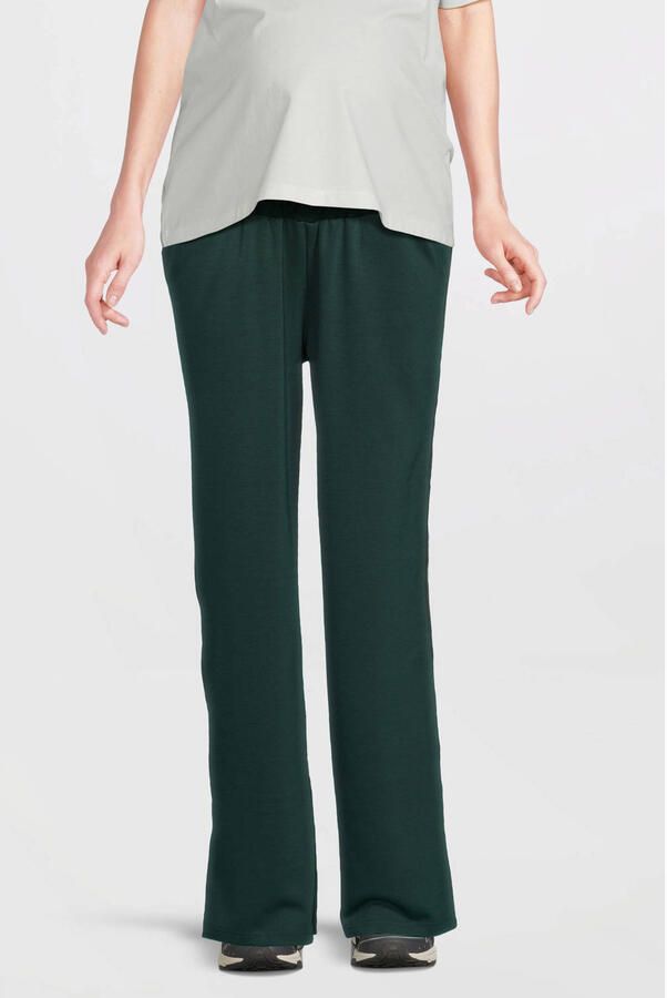 ONLY MATERNITY straight regular waist zwangerschaps casual broek groen - Foto 3