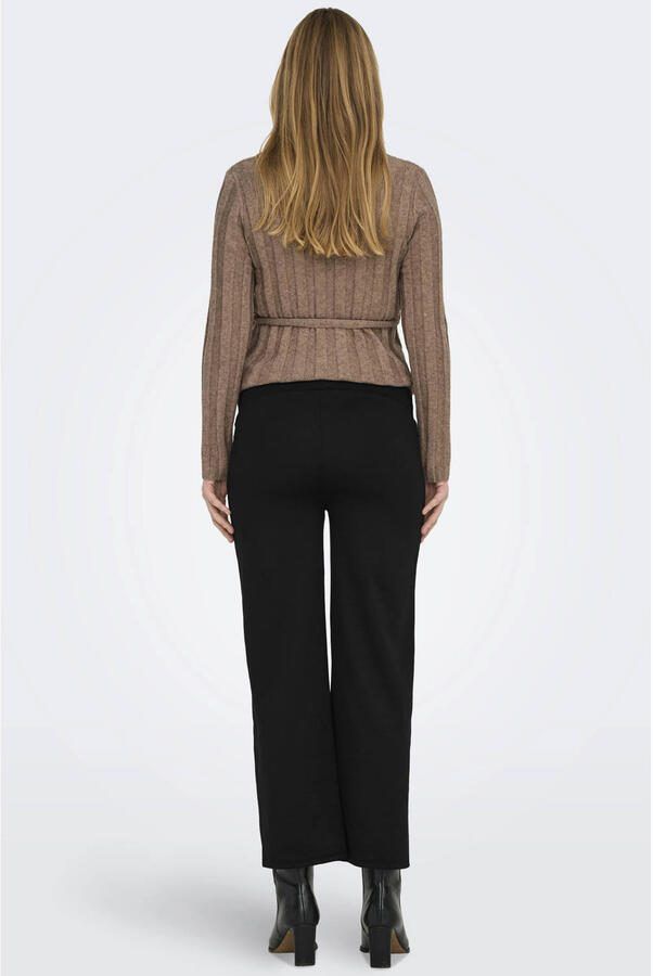 ONLY MATERNITY wide leg broek OLMFEVER zwart Dames Stretchkatoen Effen XXL - Foto 3