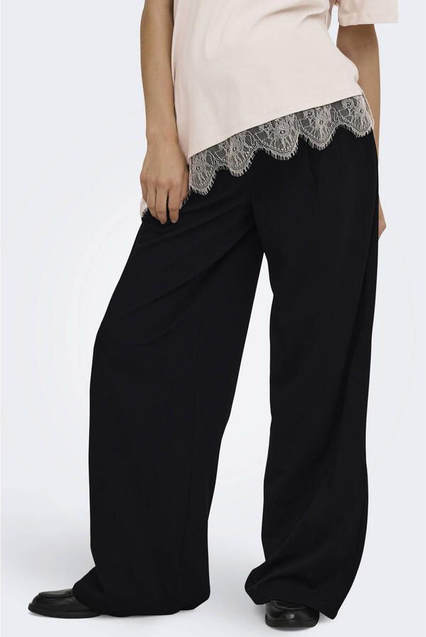 ONLY MATERNITY wide leg zwangerschapsbroek zwart - Foto 3