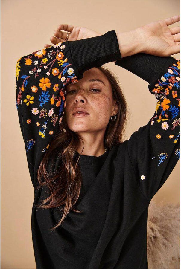 ONLY MATERNITY wijdvallende zwangerschapsjurk OLMBROOKE zwart multi Dames Sweat Ronde hals XXL - Foto 3