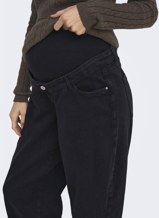 ONLY MATERNITY zwangerschaps barrel jeans black denim Zwart Effen maat XXL-32 - Foto 2