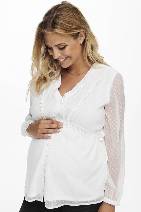 ONLY MATERNITY zwangerschaps blouse offwhite
