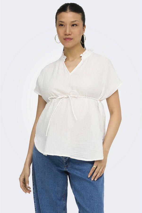 ONLY MATERNITY zwangerschaps blousetop met textuur ecru