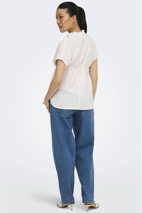 ONLY MATERNITY zwangerschaps blousetop met textuur ecru - Foto 2