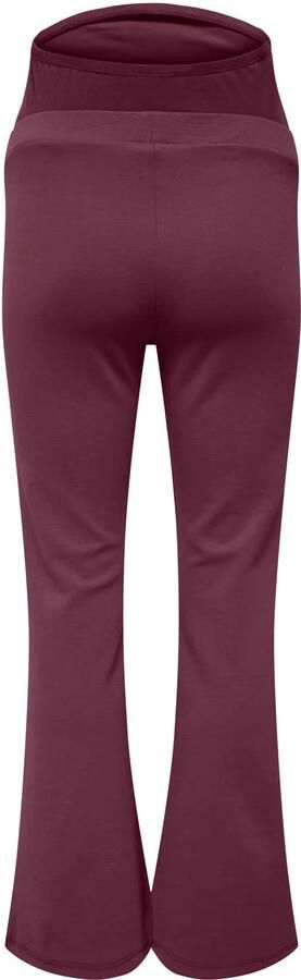 ONLY MATERNITY zwangerschaps flared broek donkerrood - Foto 2